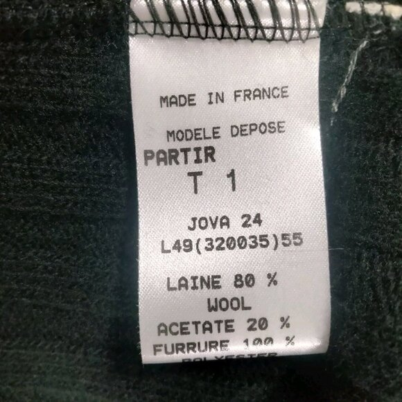 NWT Patricia Forgeal LM LULU French Black Silver Wool Fur Sweater Y2K Goth Rave - Picture 8 of 16